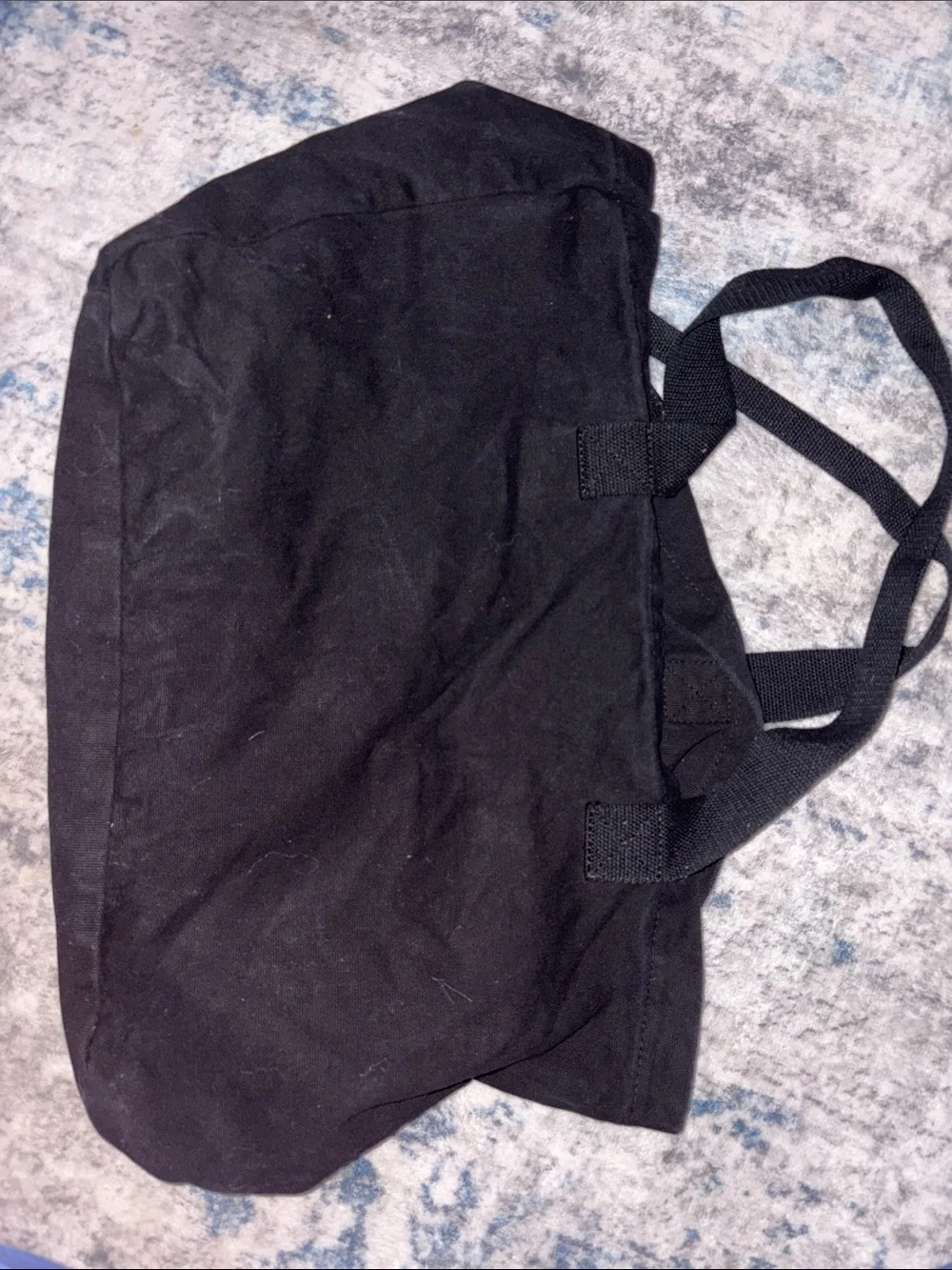 White Fox Boutique Black Canvas Tote with White Logo